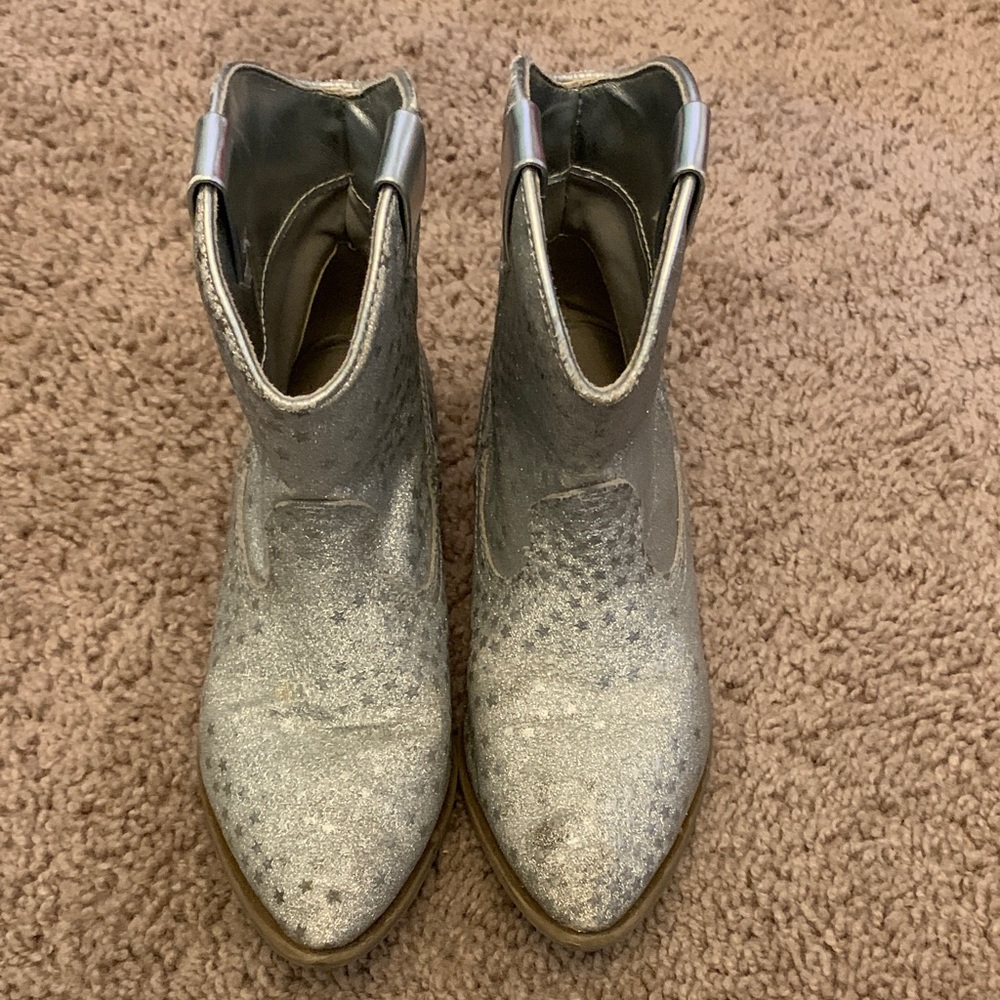 Tucker + Tate Metallic Silver Ankle Booties